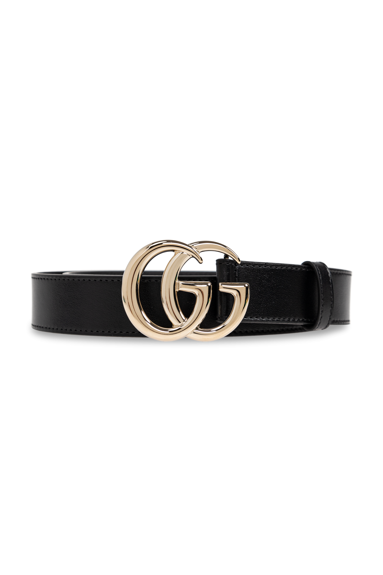 Gucci s Floral Slides Have a Message for the Romantics Black Leather belt givenchy gucci SchaferandweinerShops Afghanistan